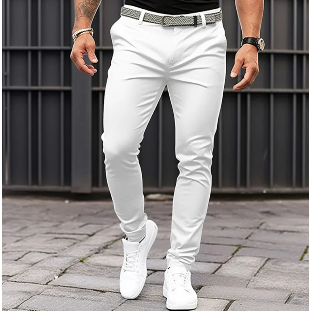 Herren Stretch-Chinohosen Skinny Passform - Eveloria