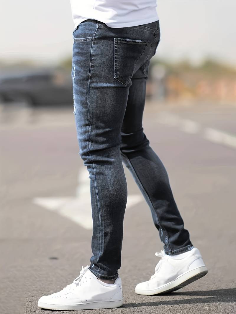 Skinny-Jeans | Ripped | Stretch | Schlanke Fit-Jeans | Herrenjeans-Chaps Herrenmode