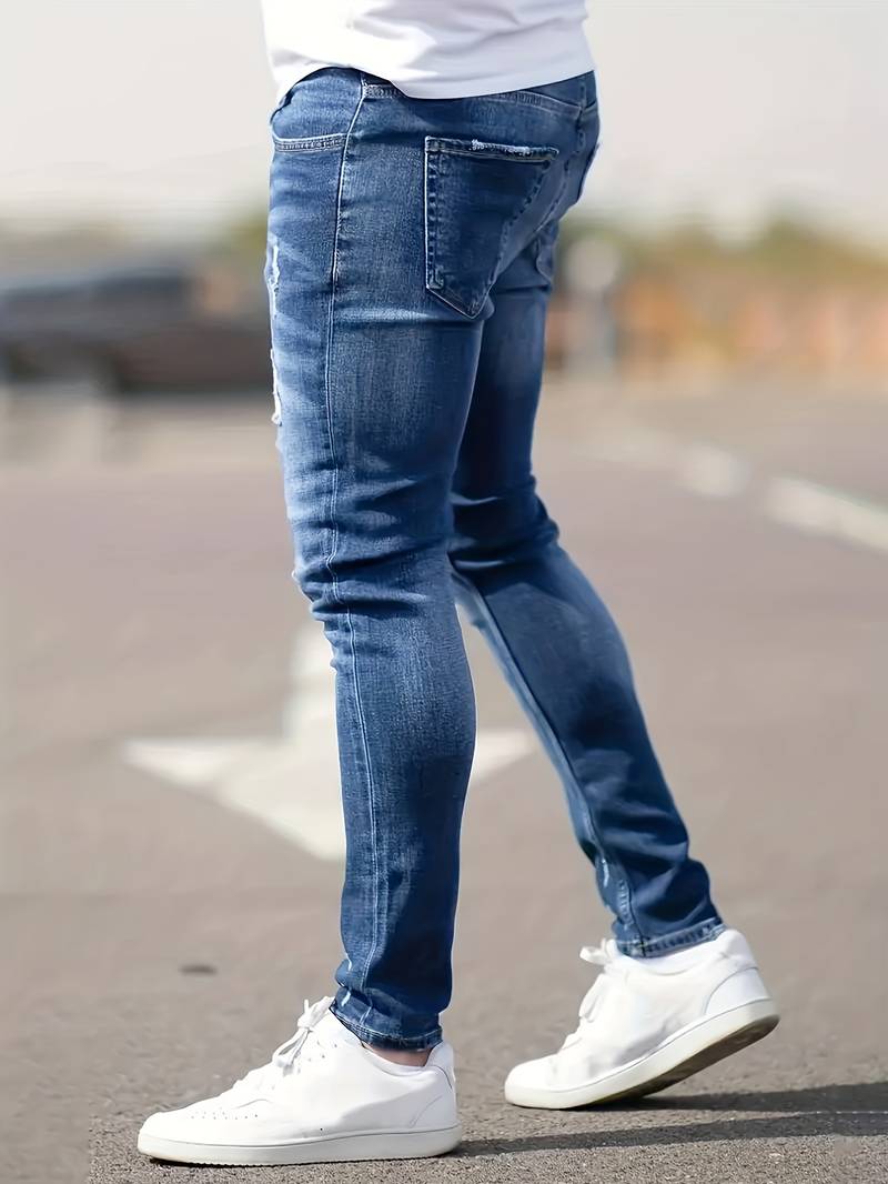Skinny-Jeans | Ripped | Stretch | Schlanke Fit-Jeans | Herrenjeans-Chaps Herrenmode