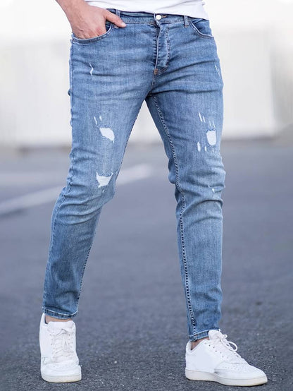 Skinny-Jeans | Ripped | Stretch | Schlanke Fit-Jeans | Herrenjeans-Chaps Herrenmode