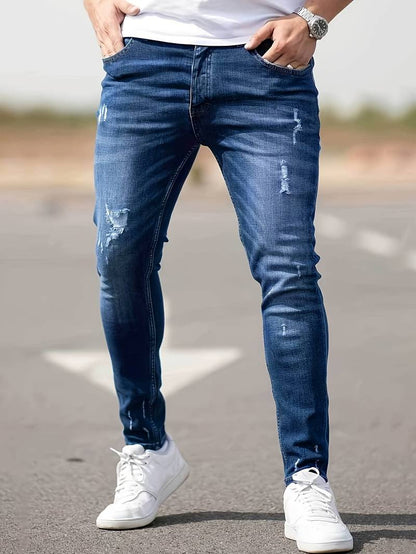 Skinny-Jeans | Ripped | Stretch | Schlanke Fit-Jeans | Herrenjeans-Chaps Herrenmode