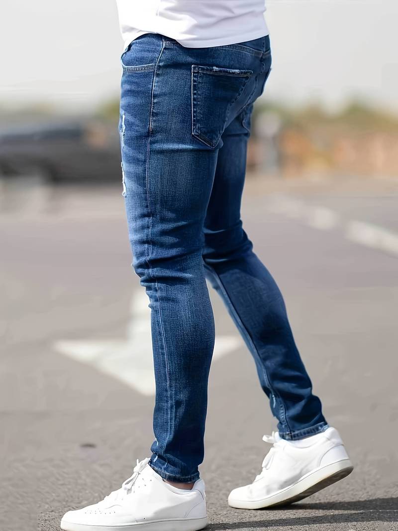 Skinny-Jeans | Ripped | Stretch | Schlanke Fit-Jeans | Herrenjeans-Chaps Herrenmode