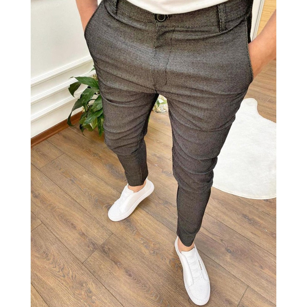 Slim-Fit-Chinos – Business Casual – Stretch – Chino-Hosen – Herrenhosen-Dunkelgrau-S-Chaps Herrenmode
