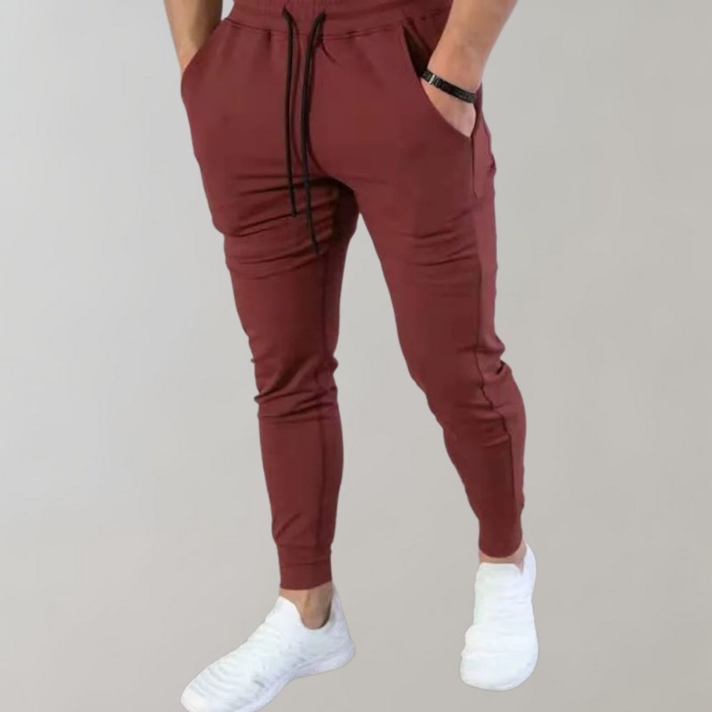 Slim Fit Jogger | Elastische Taille | Kordelzug | Sweatpants | Jogginghosen-Blau-M-Chaps Herrenmode