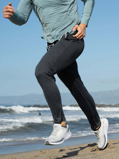 Herren Slim Fit Jogger Stretchhosen Schwarz - Eveloria