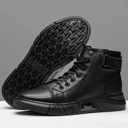 Sneaker-Stiefel – Schwarz – Reißverschluss – Hohe Sneakers – Herrenschuhe-Chaps Herrenmode