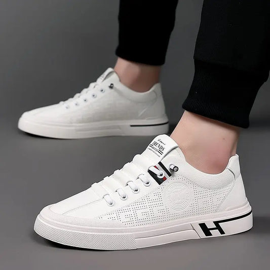 Weiße Herren Schnürschuhe Sneakers - Eveloria