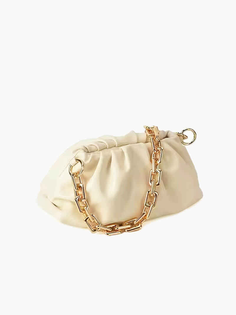 Damen-Tasche Goldene Kette Modern Leder
