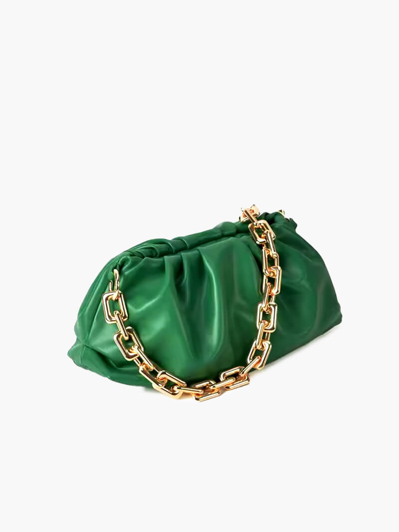 Damen-Tasche Goldene Kette Modern Leder