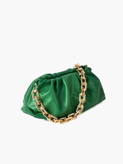 Damen-Tasche Goldene Kette Modern Leder