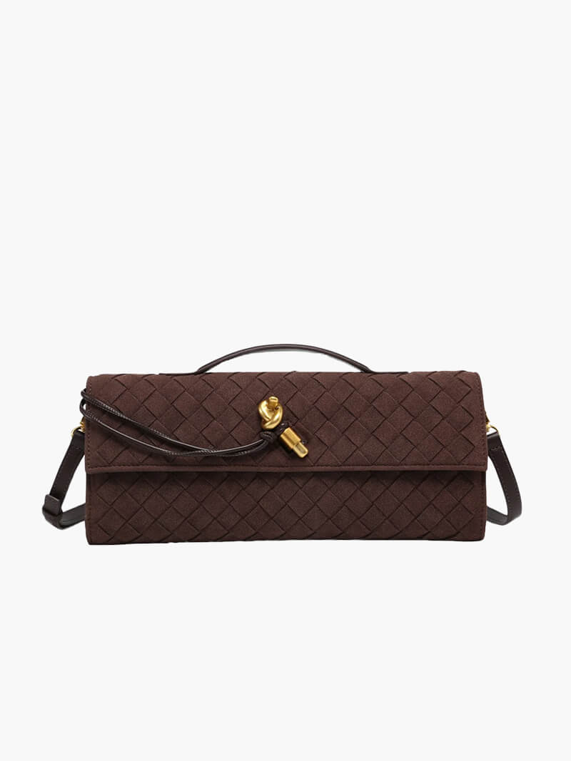 Geflochtene Damen-Clutch aus Kunstleder