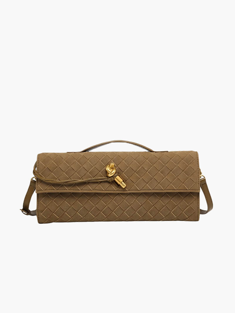 Geflochtene Damen-Clutch aus Kunstleder