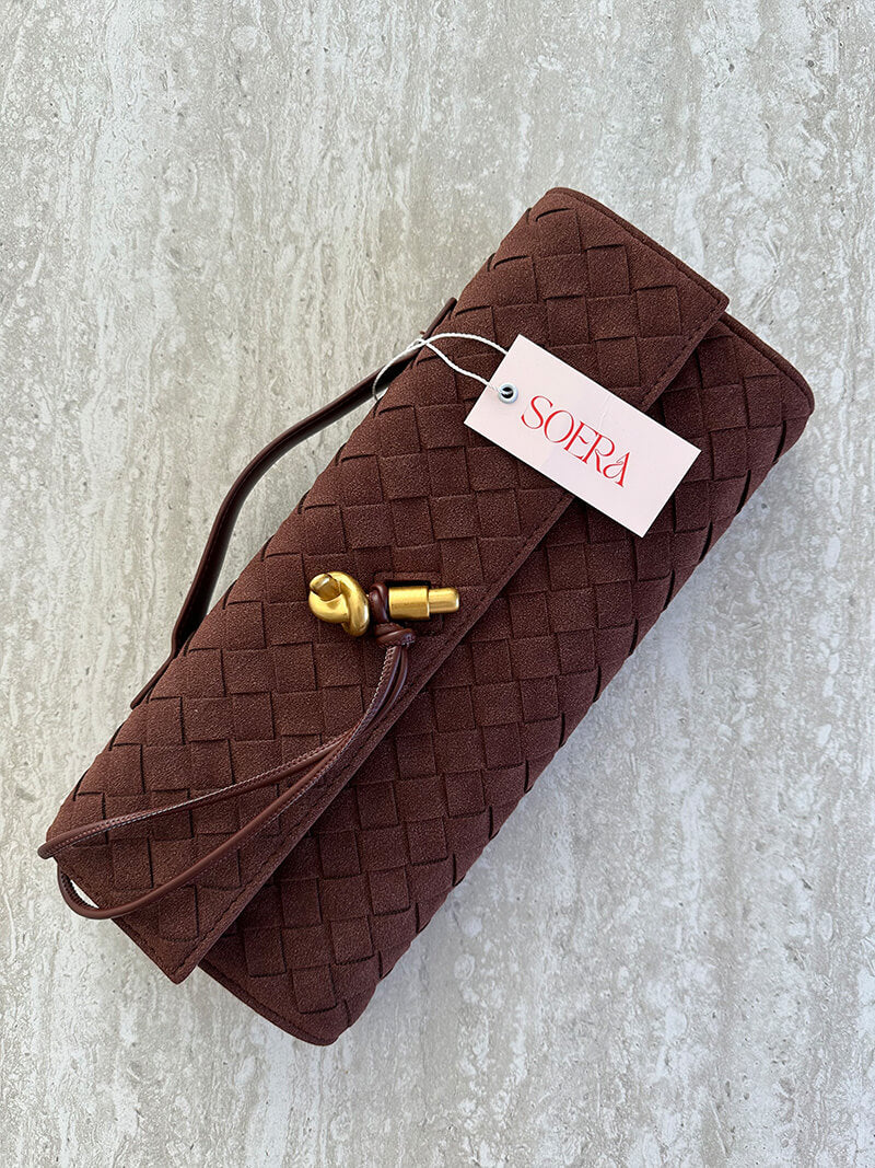 Geflochtene Damen-Clutch aus Kunstleder
