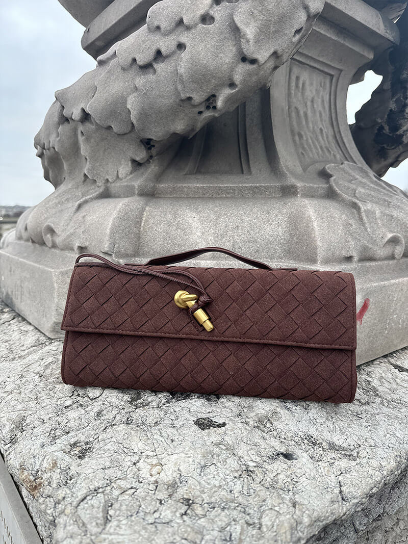 Geflochtene Damen-Clutch aus Kunstleder