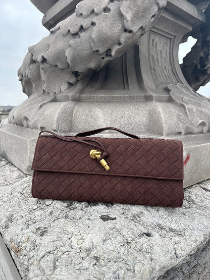 Geflochtene Damen-Clutch aus Kunstleder