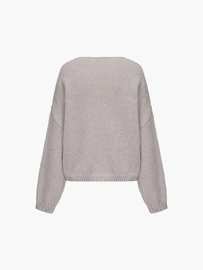 Damen Strickjacke Weich Schleife