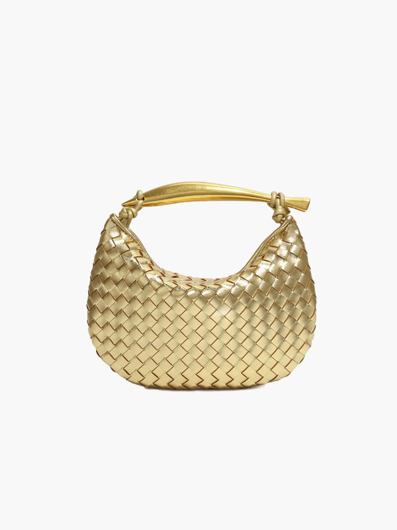 Clio Damen Geflochtene Kunstleder-Tasche