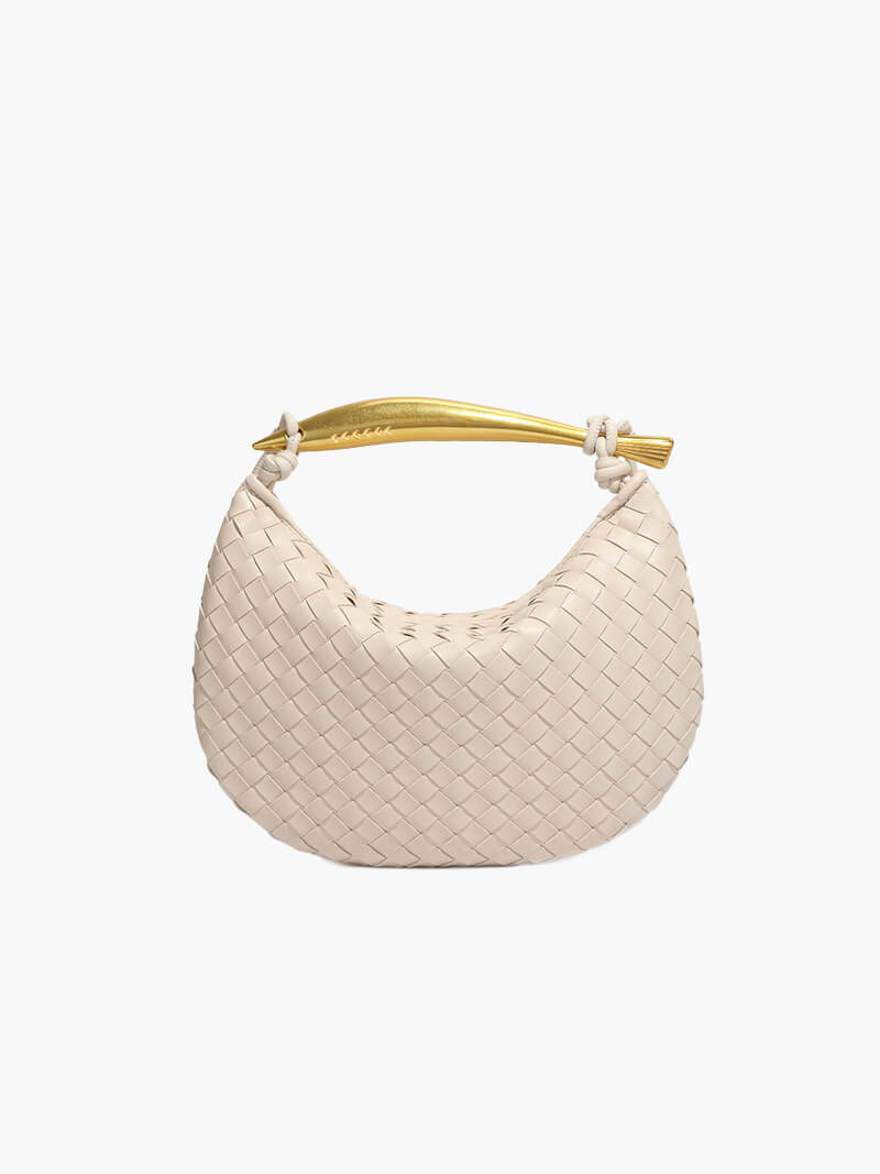 Clio Damen Geflochtene Kunstleder-Tasche