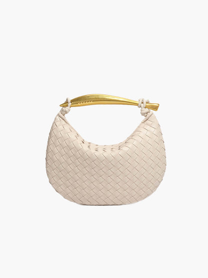 Clio Damen Geflochtene Kunstleder-Tasche
