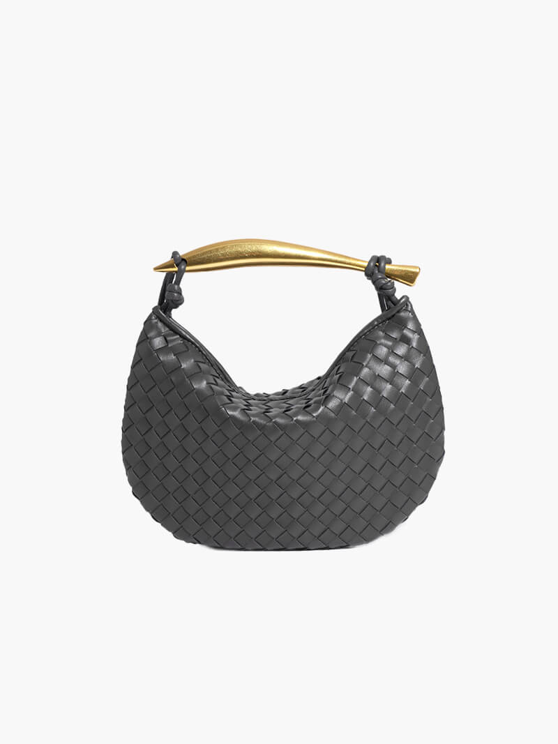 Clio Damen Geflochtene Kunstleder-Tasche