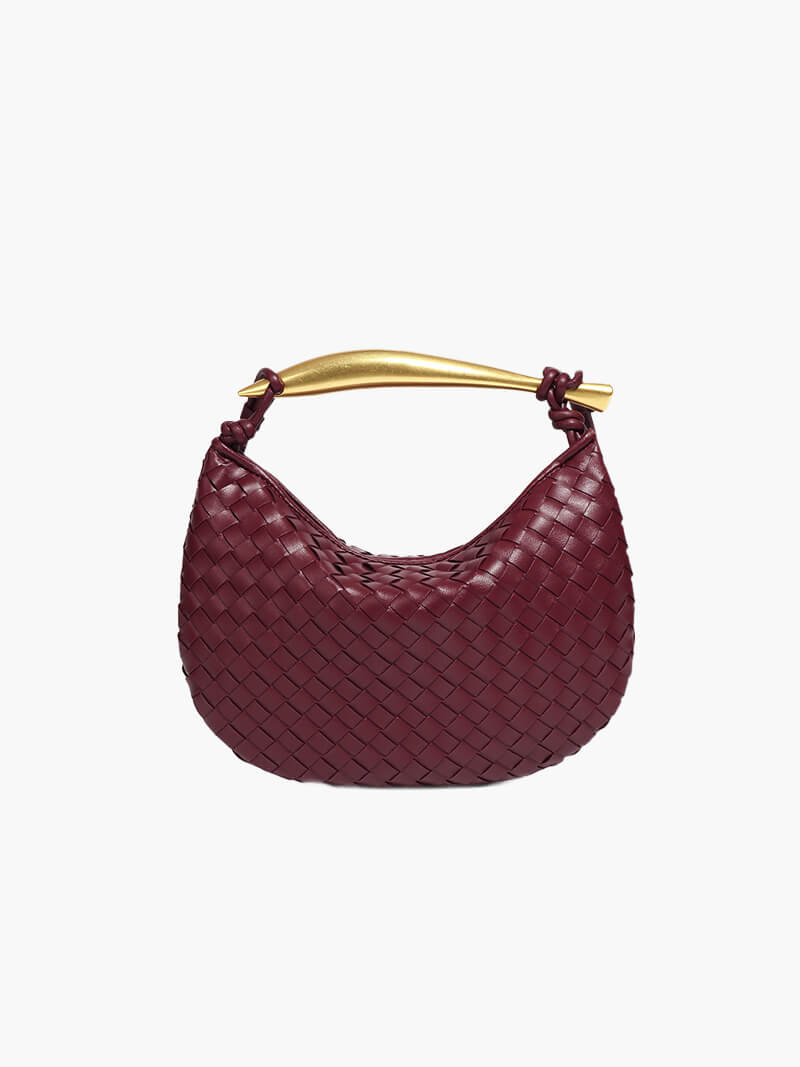 Clio Damen Geflochtene Kunstleder-Tasche - Norvielle
