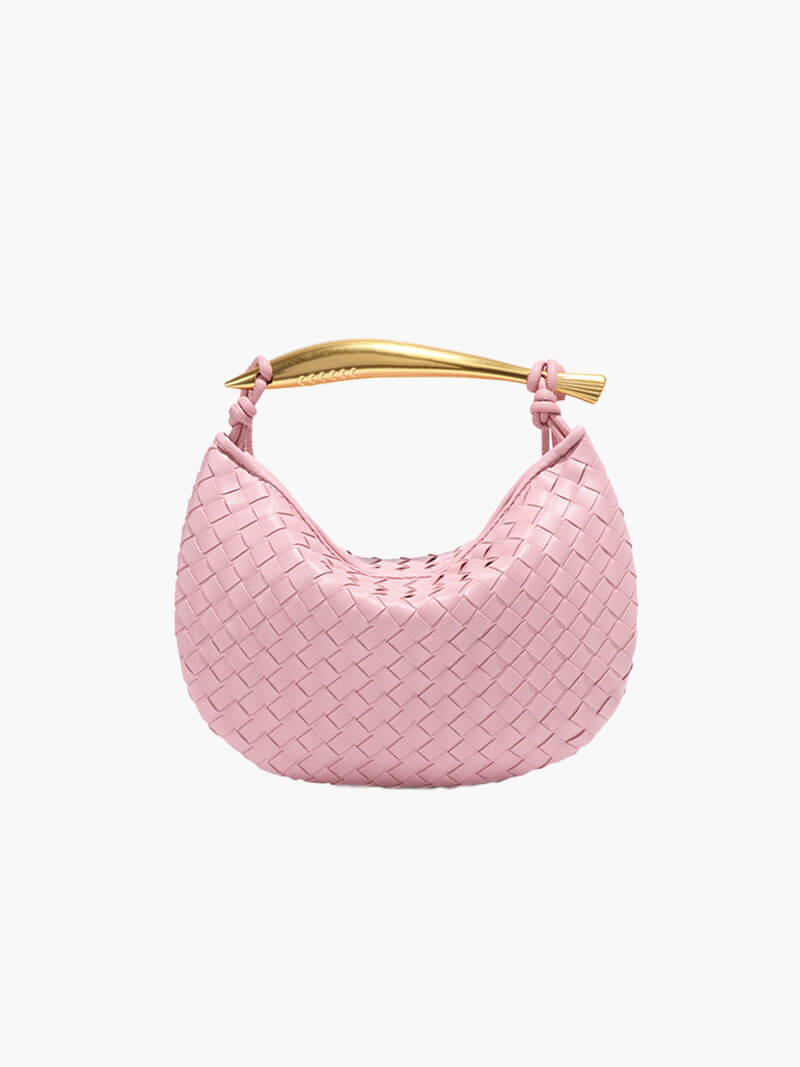 Clio Damen Geflochtene Kunstleder-Tasche