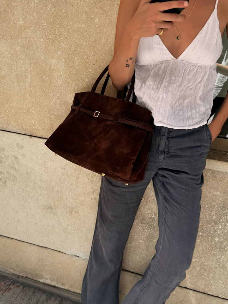 Damen Handtasche Wildleder