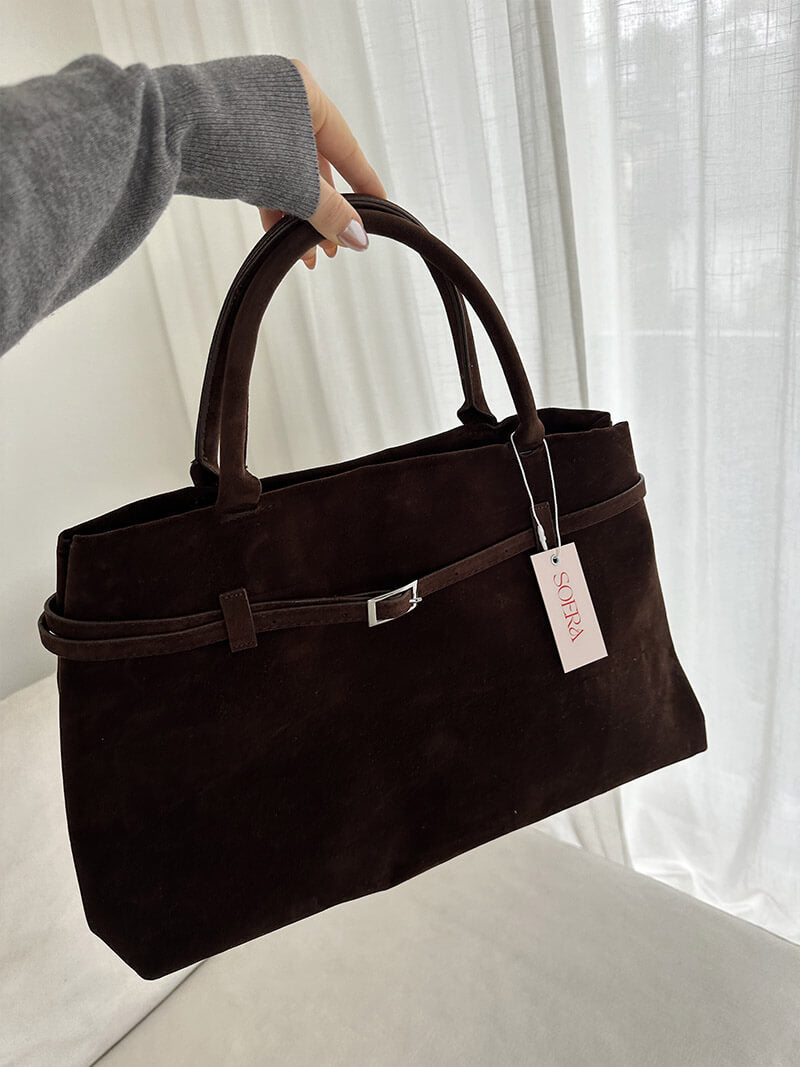 Damen Handtasche Wildleder