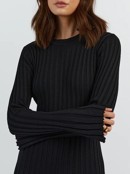 Lilli Damen Maxikleid Gerippt