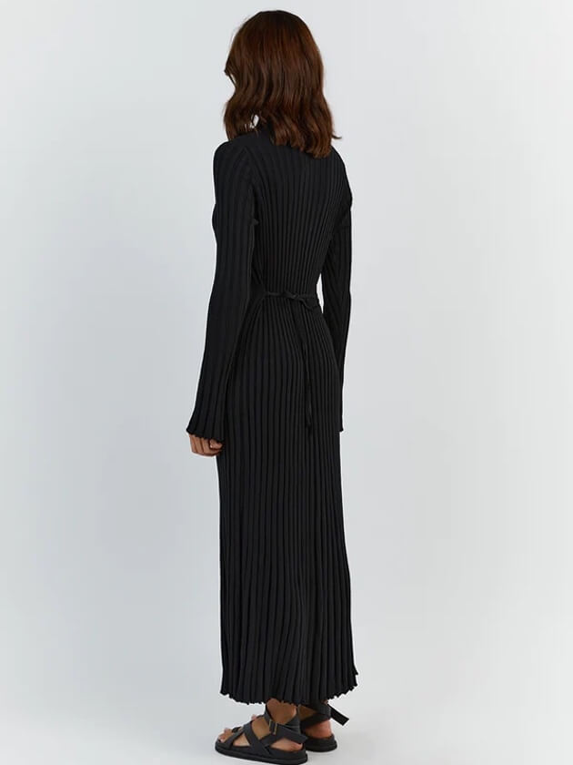 Lilli Damen Maxikleid Gerippt