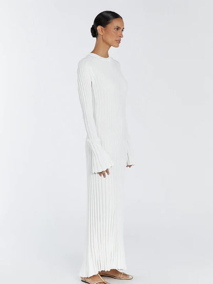 Lilli Damen Maxikleid Gerippt
