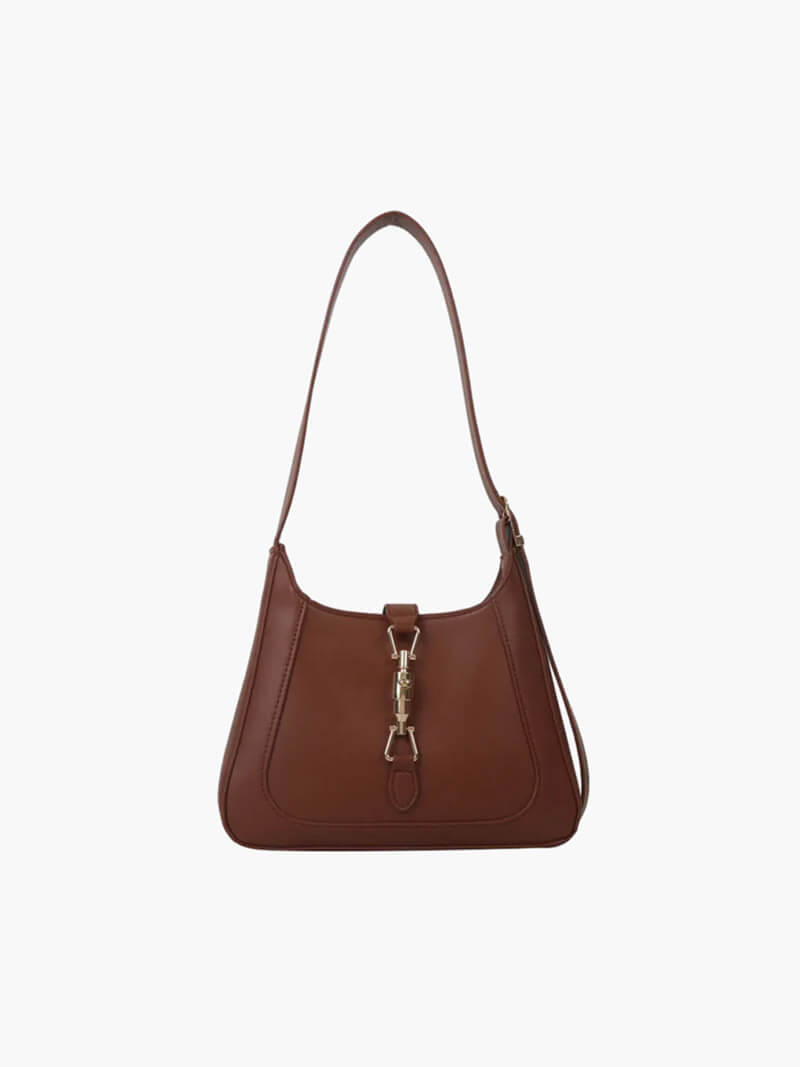 Dellina Damen Schultertasche Kunstleder Elegantes Design