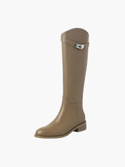 Damen Reitstiefel Leder Elegantes Design