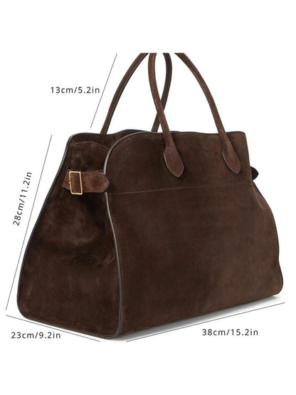 Tasche Wildleder Damen Handtasche Braun