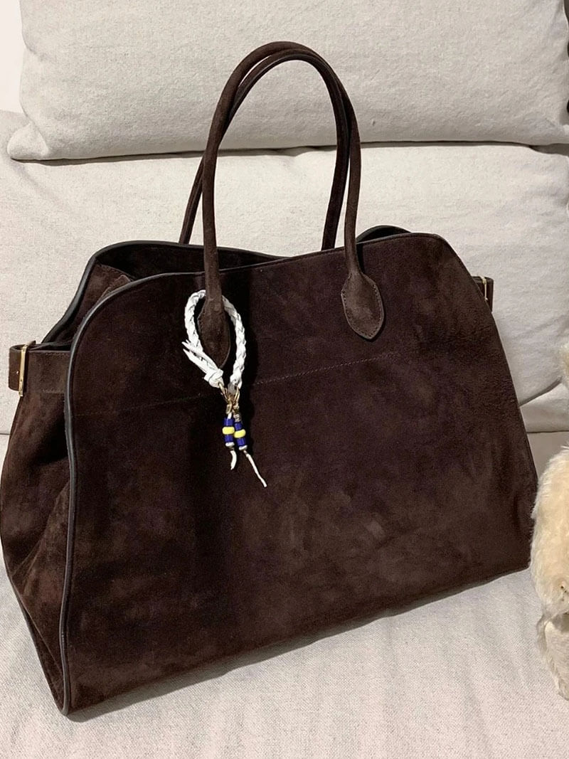 Tasche Wildleder Damen Handtasche Braun