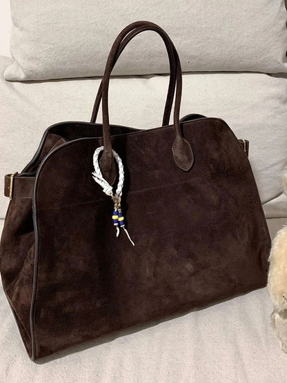 Tasche Wildleder Damen Handtasche Braun