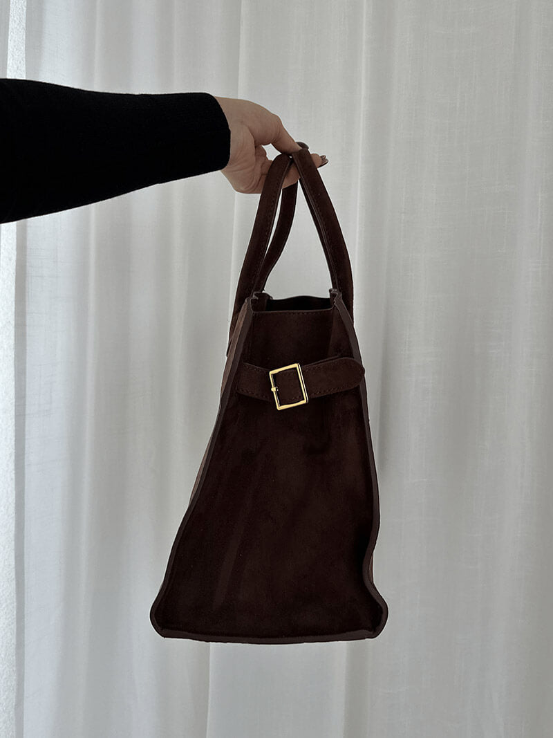 Tasche Wildleder Damen Handtasche Braun