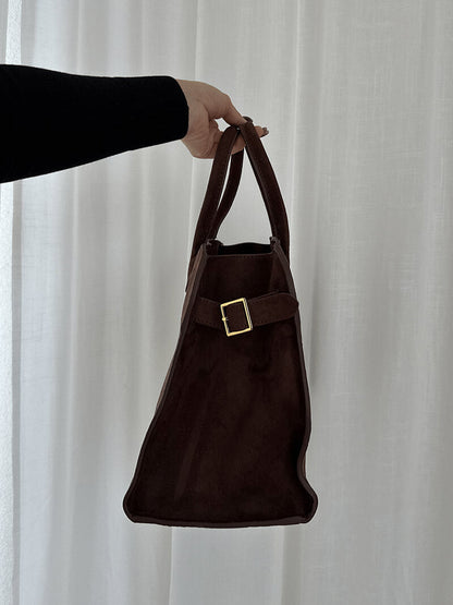 Tasche Wildleder Damen Handtasche Braun