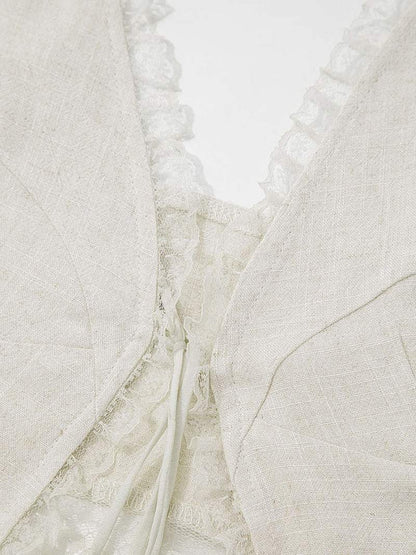 Damen Spitzen Crop