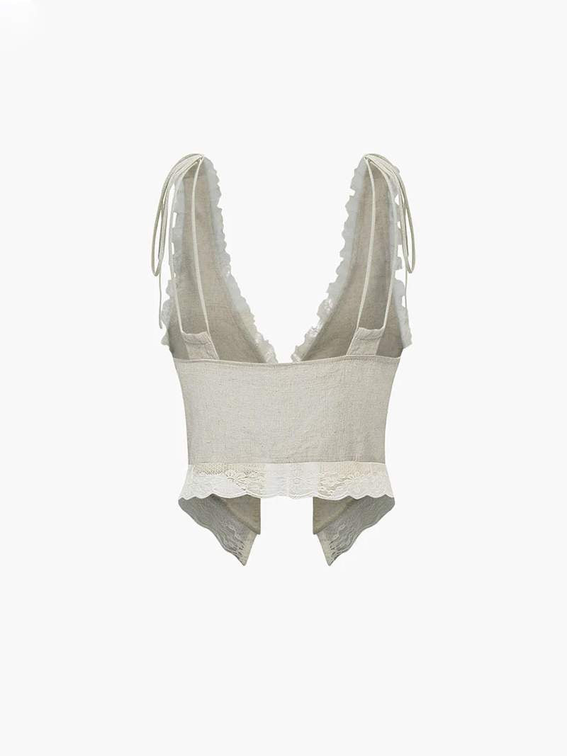 Damen Spitzen Crop