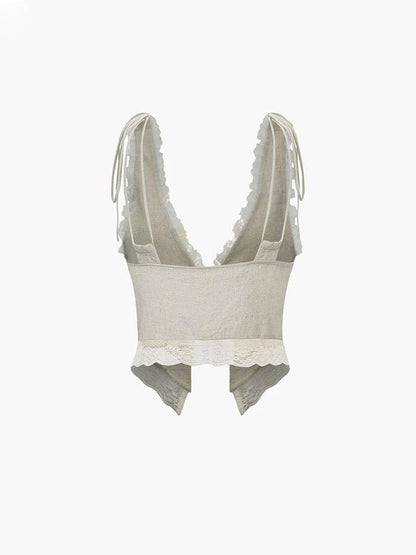 Damen Spitzen Crop