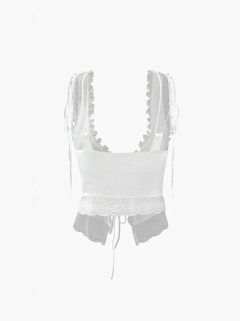 Damen Spitzen Crop