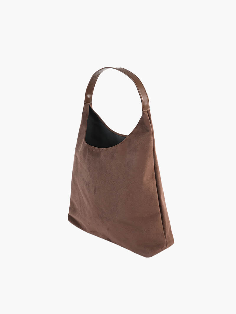 Olga Damen Schultertasche Wildleder Minimalistisch