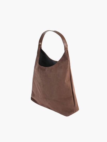 Olga Damen Schultertasche Wildleder Minimalistisch