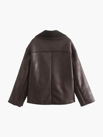 Kiara Damenjacke Kunstleder Fleece