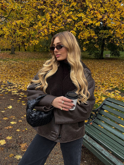 Kiara Damenjacke Kunstleder Fleece
