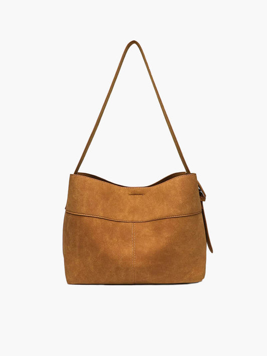 Schultertasche Damen Kunstleder Schwarz - Norvielle