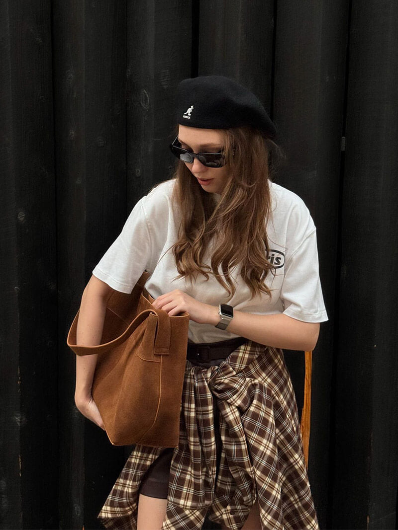 Schultertasche Damen Kunstleder