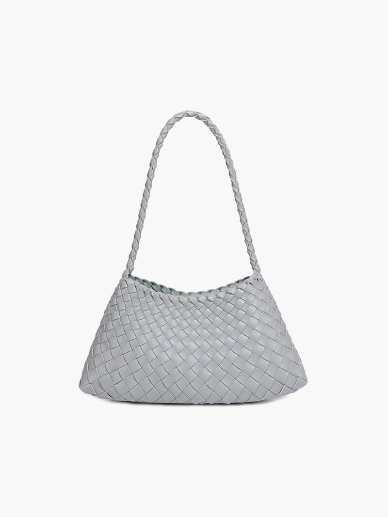 Liese Damen Schultertasche Geflochtenes Leder Braun