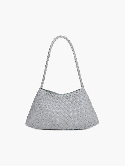Liese Damen Schultertasche Geflochtenes Leder Braun